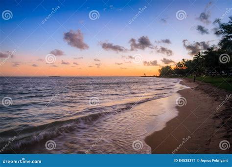 Beach at Noumea, New Caledonia Stock Image - Image of sunset, noumea ...