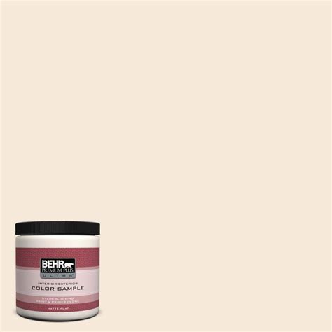 BEHR Premium Plus Ultra 8 oz. #1870 Linen White Interior/Exterior Paint Sample-1870U - The Home ...