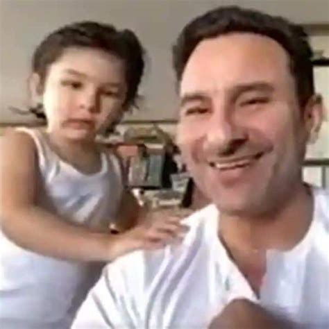 Taimur Ali Khan interrupts Saif Ali Khan's interview session and it's the cutest thing on ...