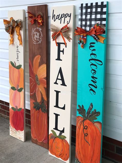 Fall Porch Sign Pumpkin Porch Sign Pumpkin Welcome Sign - Etsy