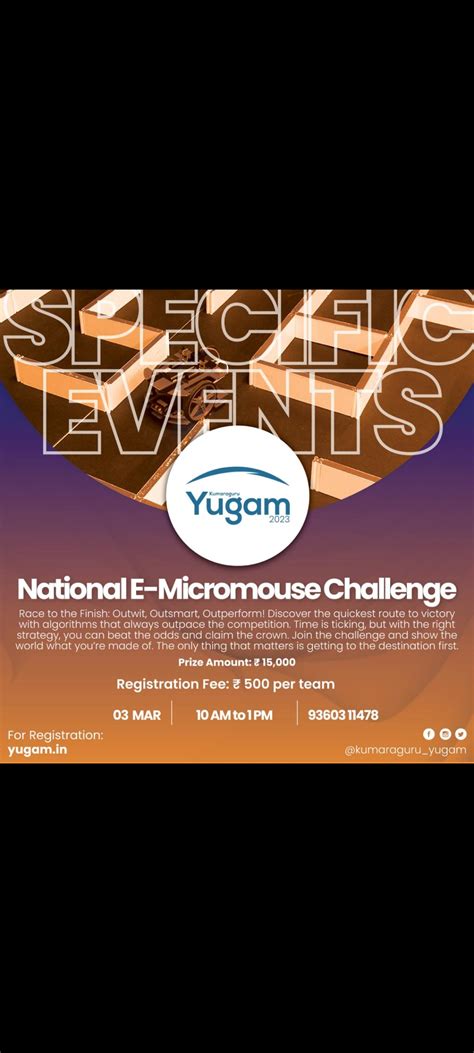 National E - Micromouse Challenge 2023, Kumaraguru College of ...