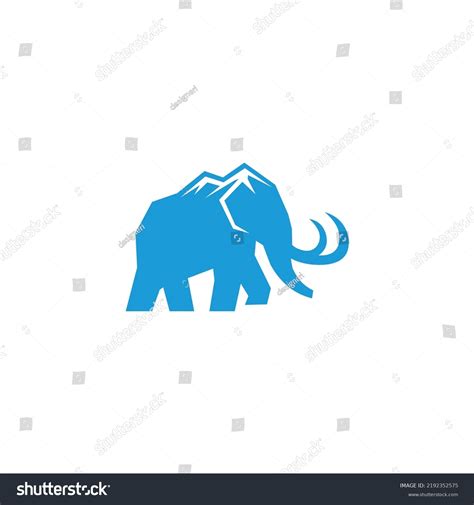 Blue Mammoth Bold Logo Design Stock Vector (Royalty Free) 2192352575 ...