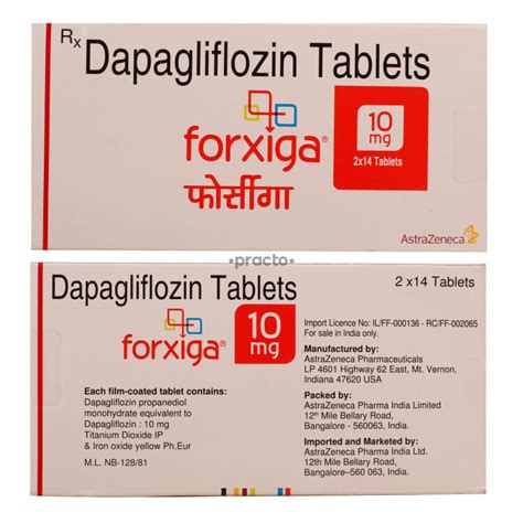 Forxiga 10 mg Tablet - Uses, Dosage, Side Effects, Price, Composition | Practo