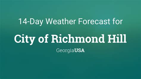 City of Richmond Hill, Georgia, USA 14 day weather forecast