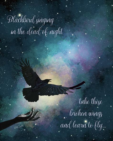 Blackbird Singing With Lyrics Digital Art by Nikki Marie Smith - Fine Art America