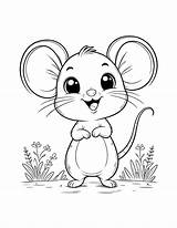 Cute Mouse Clipart Clip Color Cartoon Mice Coloring Outline Colorable  sketch template