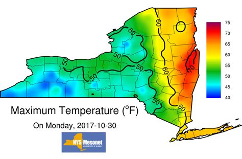 New York State Weather Map - Big Bus Tour Map