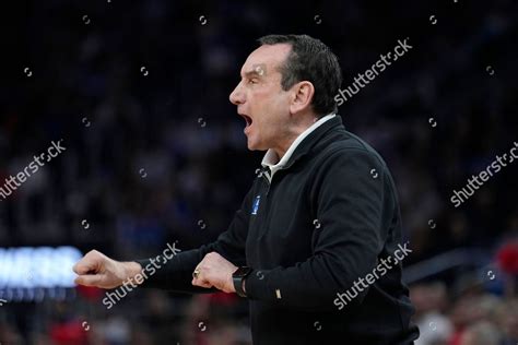 Duke Head Coach Mike Krzyzewski Reacts Editorial Stock Photo - Stock ...