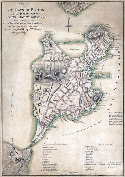 1777 map of Boston by the English - useful while teaching JOHNNY ...