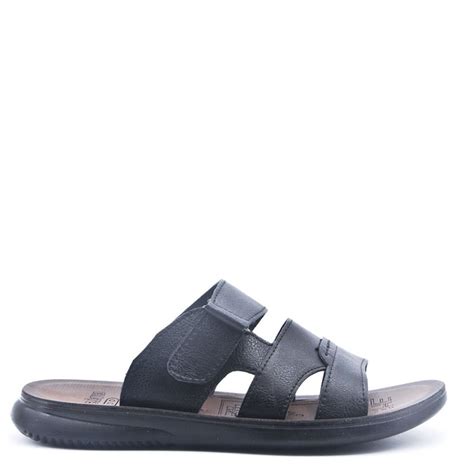 Black man sandal in faux leather