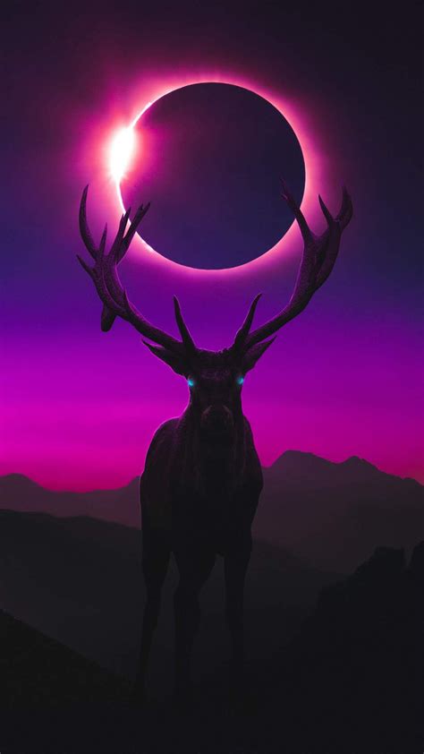 Deer digital art mobile wallpaper - HD Mobile Walls