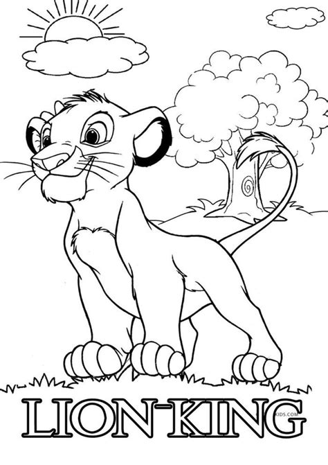 The Lion King Coloring Pages 1 | Lion coloring pages, Disney coloring ...