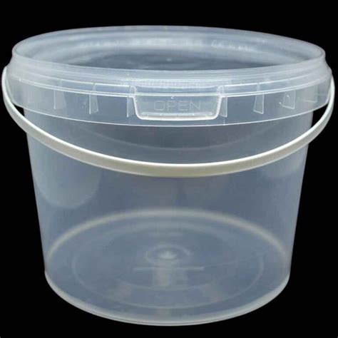 85 Oz Clear Bucket with Lid - Divan Packaging