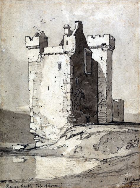 Lochranza Castle, Isle of Arran, Scotland – Sketch by John Sell Cotman, ca. 1800. | Castle ...