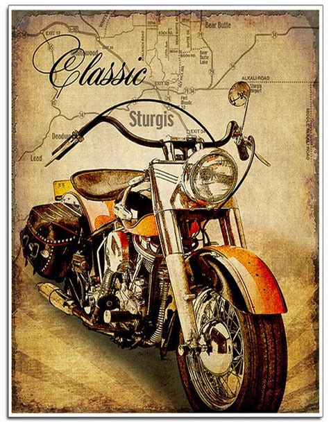 Classic vintage Motorcycle art print The by VintageMotorcycleArt ...