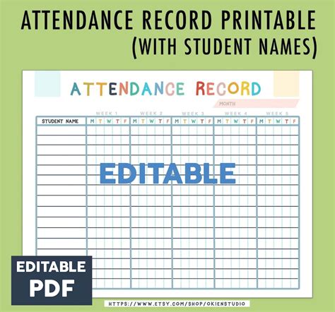 Editable Homeschool Attendance Sheet, Teacher Log, Digital Tracker ...