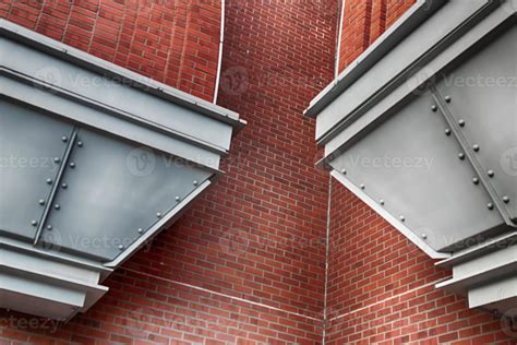 Abstract modern brick building corner 15446255 Stock Photo at Vecteezy