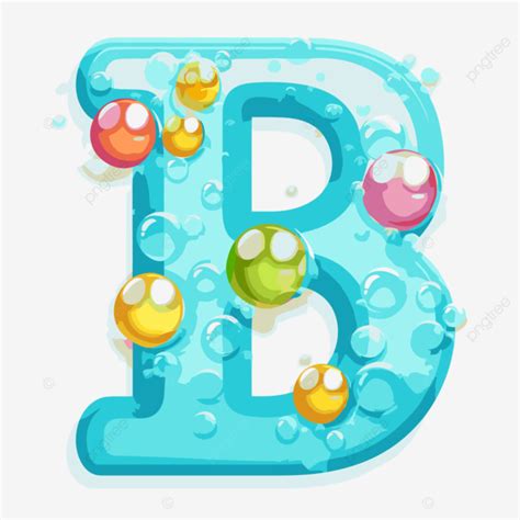 Bubble Letter Clipart Letter B Is Decorated With Colored Bubbles Cartoon Vector, Letter Clipart ...