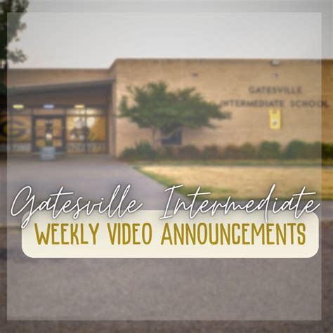 Weekly Video Announcement | Gatesville Intermediate School