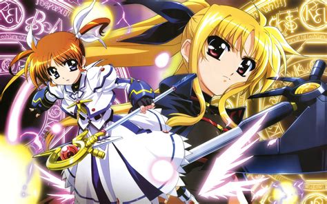 Download Nanoha Takamachi Fate Testarossa Anime Magical Girl Lyrical Nanoha HD Wallpaper by ...