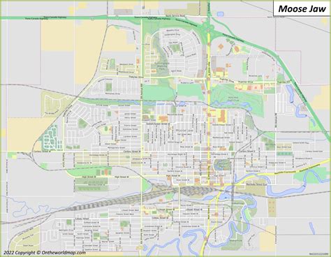 Moose Jaw Map | Saskatchewan, Canada | Detailed Maps of Moose Jaw