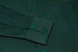 Oxford cotton green button down high collar shirt