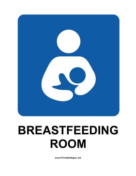 This blue sign indicates a lactation room for breastfeeding mothers to feed their babies. Free ...