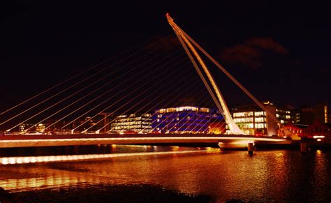 Samuel Beckett bridge at night by byMean-Machine on DeviantArt