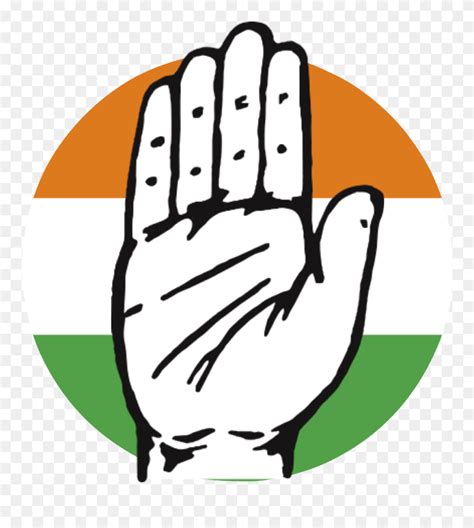 Congress Hd Logo On Indian Flag Colour Background - Indian National Congress Outline Clipart ...