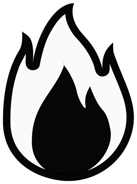 Monochrome Flame Clipart image - Free stock photo - Public Domain photo - CC0 Images