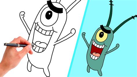 How To Draw PLANKTON FROM SPONGEBOB // EASY! // Step-By-Step