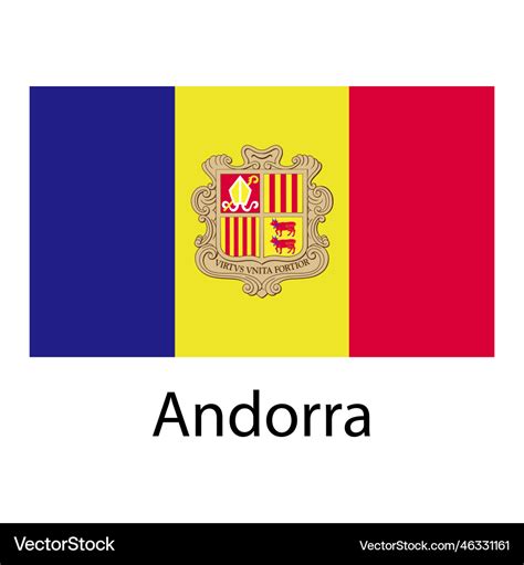 Andorra national flag Royalty Free Vector Image