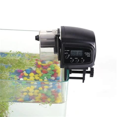 Automatic Fish Feeder Digital LCD Electronic Shrimp Feeder Dispenser Timer Pond Fish Food ...