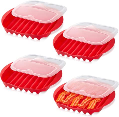 4 Pcs Microwave Bacon Cooker Oven Microwavable Bacon Portugal | Ubuy