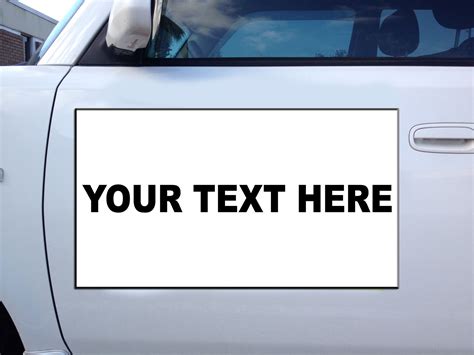 Your Text Here Custom Black Car Door Magnets Magnetic Signs-Qty 2 | eBay