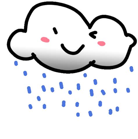 Nube Lluvia Sticker - Nube Lluvia Llueve - Discover & Share GIFs