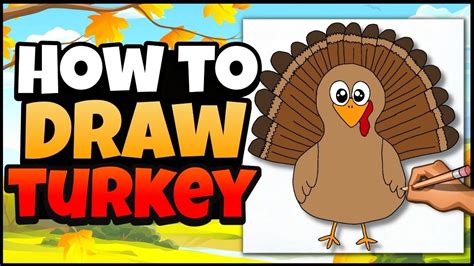 How to Draw a Turkey | Thanksgiving Art for Kids | Step by Step Lesson - YouTube