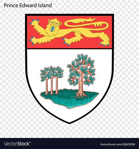 Emblem of prince edward island province canada Vector Image