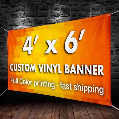 4x6' Custom Banners Vinyl Banner printing 13oz full | Etsy