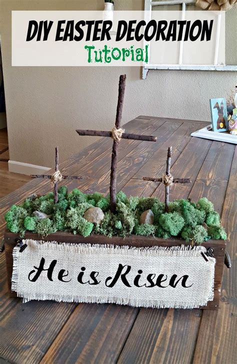 How to Make a Wooden Cross for Beautiful Decor | Easter cross decorations, Easter diy, Easter ...