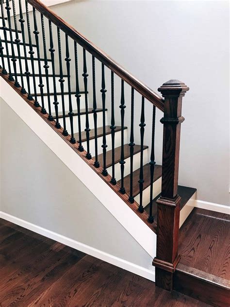 Gothic Iron Balusters & Shoes Stair Railing Makeover, Staircase Railing ...