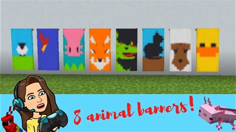 How to Make 8 Minecraft ANIMAL BANNERS!! *follow along tutorial* pt. 2 - YouTube