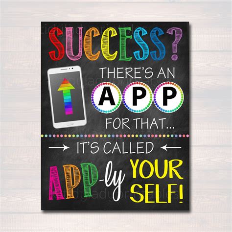 Success There's an App for That School Poster, Classroom Decor ...