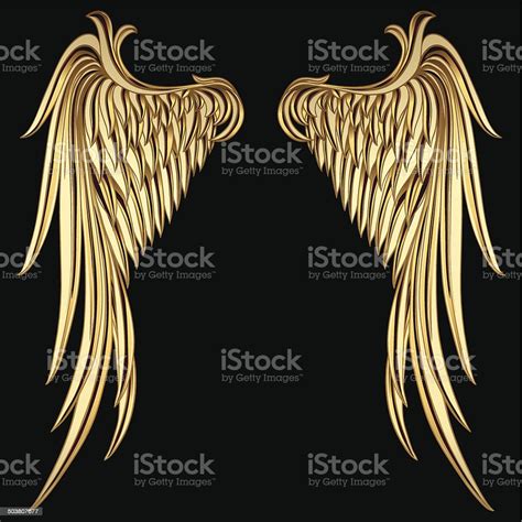 Golden Wings Stock Illustration - Download Image Now - Gold Colored ...