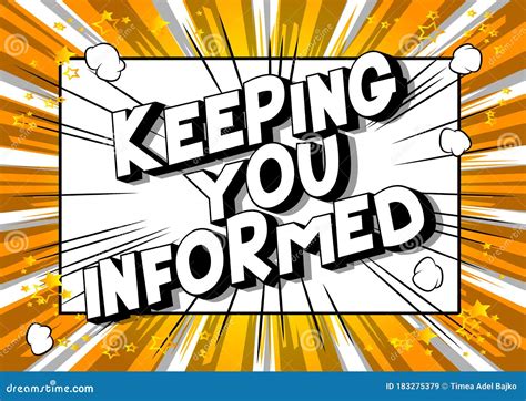 Keeping You Informed - Comic Book Style Word. Stock Vector - Illustration of graphic, headline ...