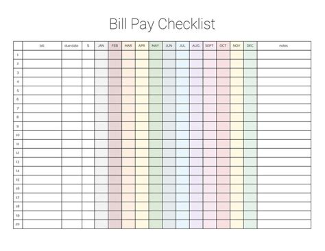 Monthly Bill Payment Checklist {Printable} - Million Ways To Mother ...