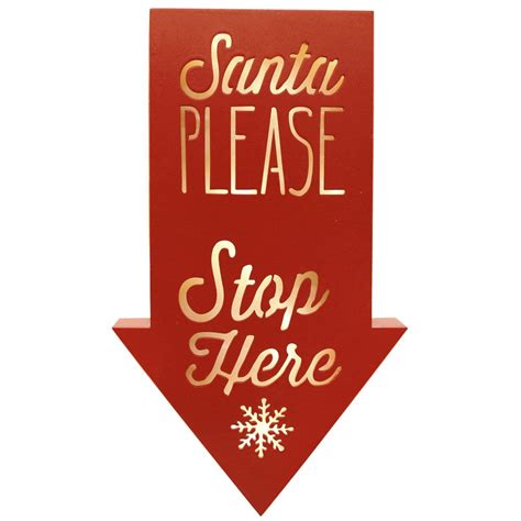 LED Santa Please Stop Here Sign | Christmas decorations, Santa, Christmas