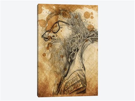 Sons Of Anarchy Bobby Elvis Oil Staine - Canvas Wall Art | Kyle Willis