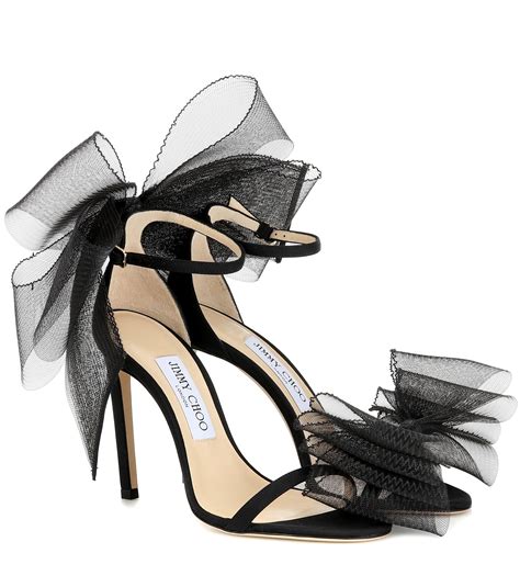 Lyst - Jimmy Choo Aveline 100 Embellished Sandals in Black