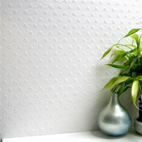 Brewster Wallcovering Anaglypta 56.4-sq ft Paintable Vinyl Paintable Textured Floral 3D Unpasted ...